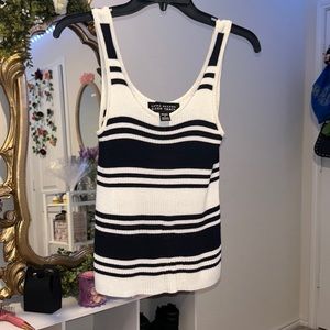 Stripped black and white top